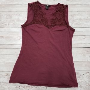 H&m sleeveless lace top